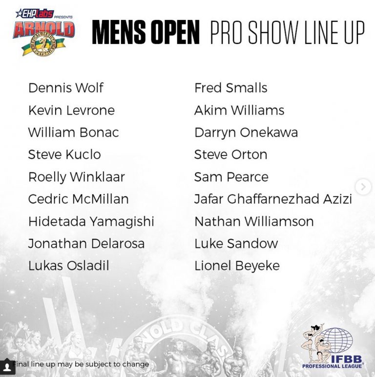 В официальном составе Арнольд Классик Австралия интрига - Бодибилдинг форум AnabolicShops