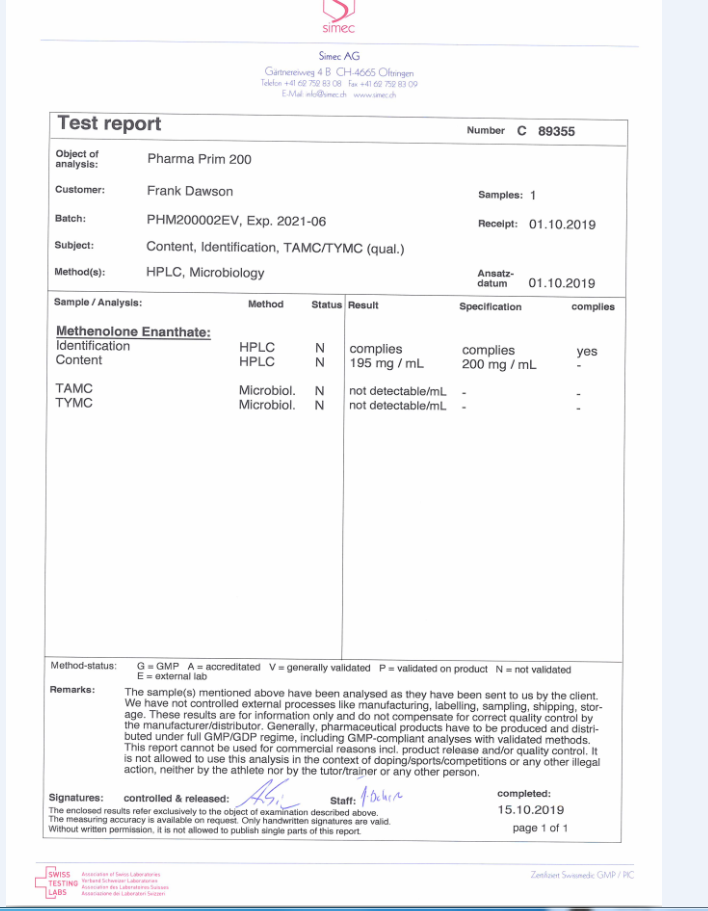 Лабораторный анализ стероидов - Бодибилдинг форум AnabolicShops