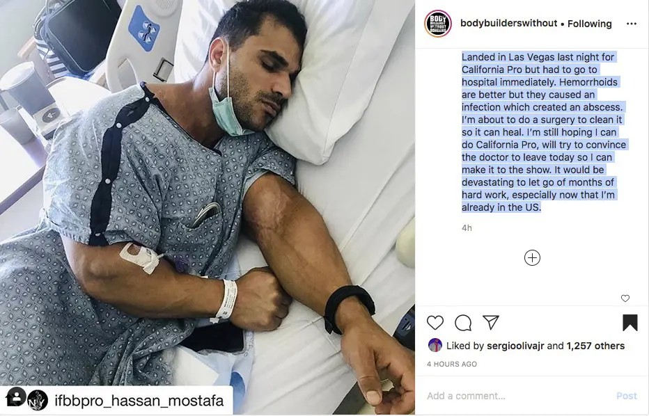 Хасан Мостафа попал в больницу на операцию после New York Pro - Бодибилдинг форум AnabolicShops