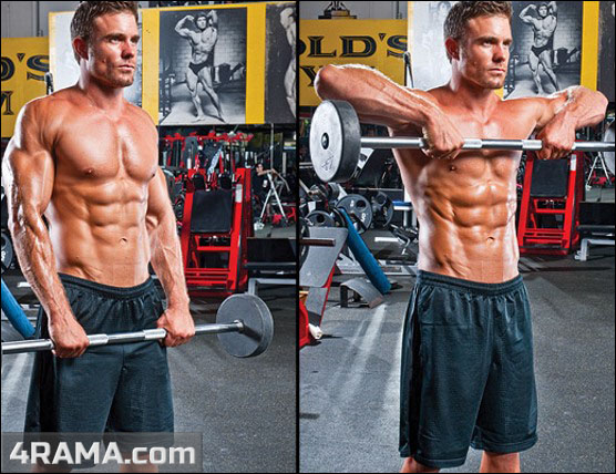 Тяга штанги к подбородку узким хватом - Бодибилдинг форум AnabolicShops