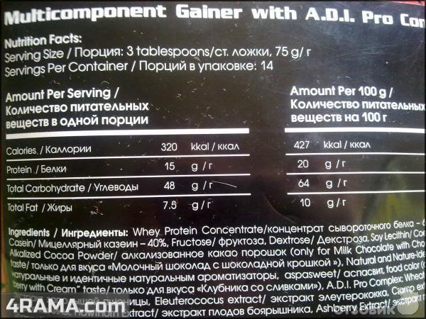 MultiComponent Gainer от PureProtein - Бодибилдинг форум AnabolicShops