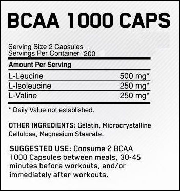 BCAA 1000 caps от Optimum Nutrition - Бодибилдинг форум AnabolicShops