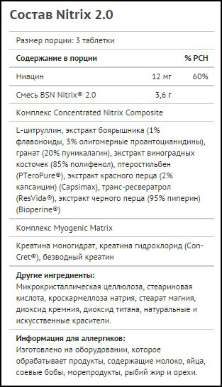 Nitrix 2.0 от BSN - Бодибилдинг форум AnabolicShops