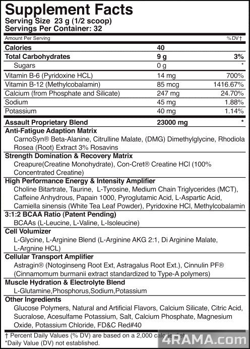 Assault от MusclePharm - Бодибилдинг форум AnabolicShops