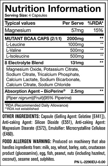 BCAA Caps от Mutant - Бодибилдинг форум AnabolicShops