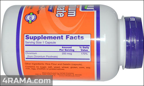 Chromium Picolinate от NOW - Бодибилдинг форум AnabolicShops