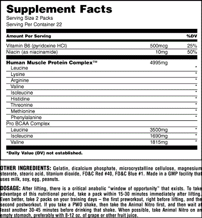 Animal Nitro от Universal Nutrition - Бодибилдинг форум AnabolicShops