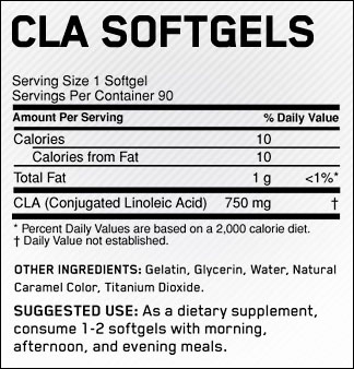 CLA Softgels от Optimum Nutrition - Бодибилдинг форум AnabolicShops