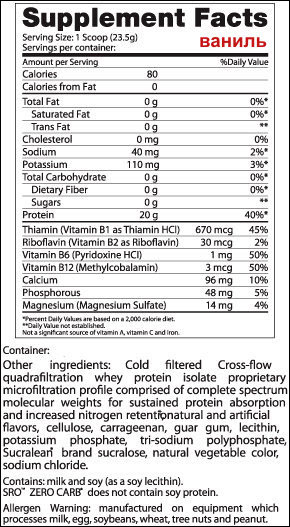 Zero Carb SRO от VPX - Бодибилдинг форум AnabolicShops