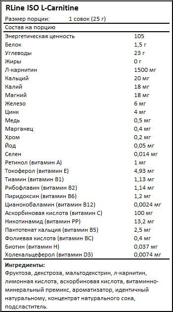 ISOtonic L-carnitine от RLine - Бодибилдинг форум AnabolicShops