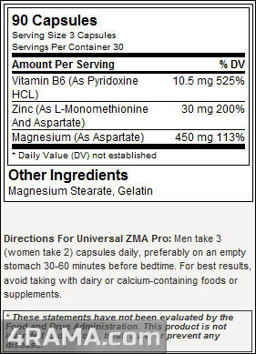 ZMA Pro от Universal Nutrition - Бодибилдинг форум AnabolicShops