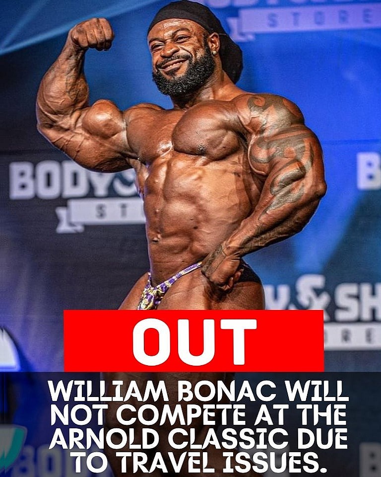 BREAKING: Уильям Бонак  выбыл с Arnold Classic 2021! Что с Олимпией? - Бодибилдинг форум AnabolicShops
