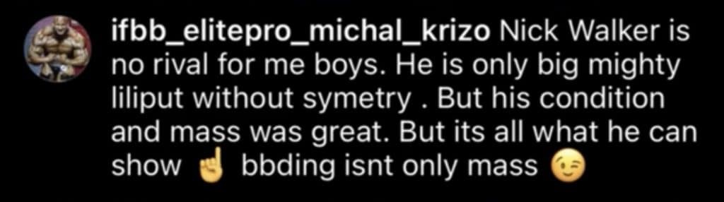 "Большой лилипут мне не соперник" - Крижанек об Уокере, но ушел в несознанку - Бодибилдинг форум AnabolicShops