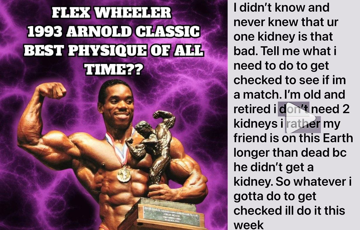Бодибилдер Гай Цистернино предлагает одну из своих почек Флексу Уилеру для трансплантации - Бодибилдинг форум AnabolicShops
