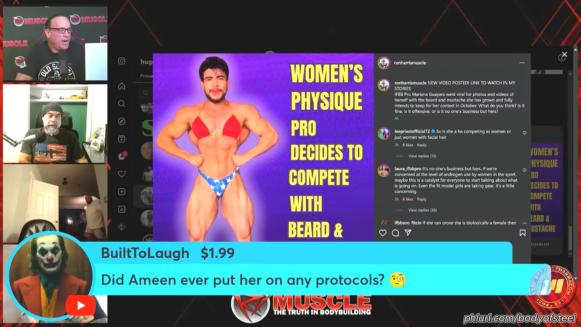 "Принимает тест, но не хочет соревноваться с мужчинами!" - с Ли Пристом обсудили бороду у атлетки - Бодибилдинг форум AnabolicShops